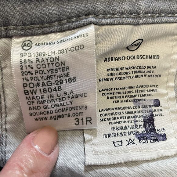 AG-ED Adriano Goldschmied Jeans Women’s 31R Gray The Legging Ankle Super Skinny - Picture 11 of 12